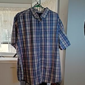 3/$24 George Light Purple Pink Plaid Men's Shirt